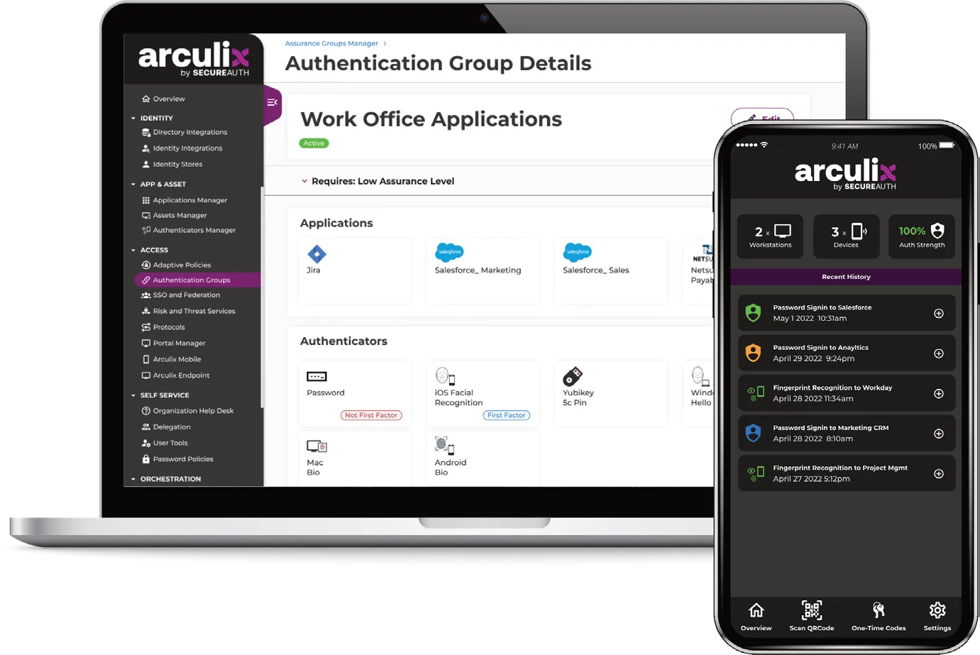 Arculix by SecureAuth - Zrzut ekranu