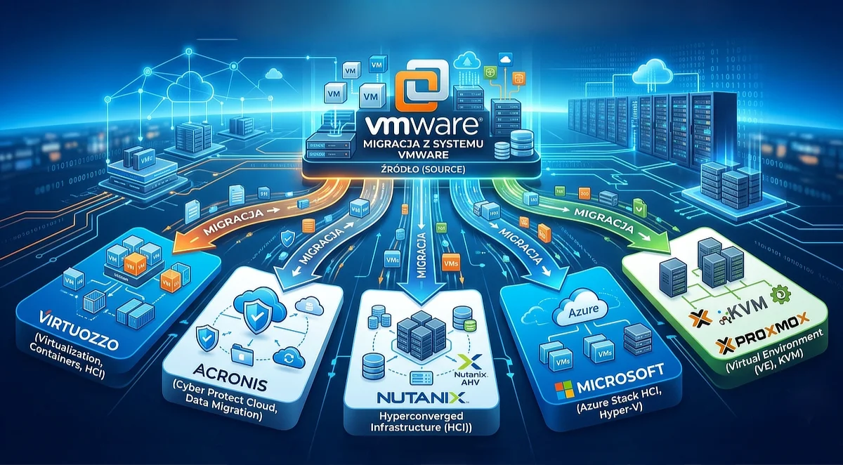 Alternatywy dla VMware w&nbsp;2026. Porównanie pod polskie realia